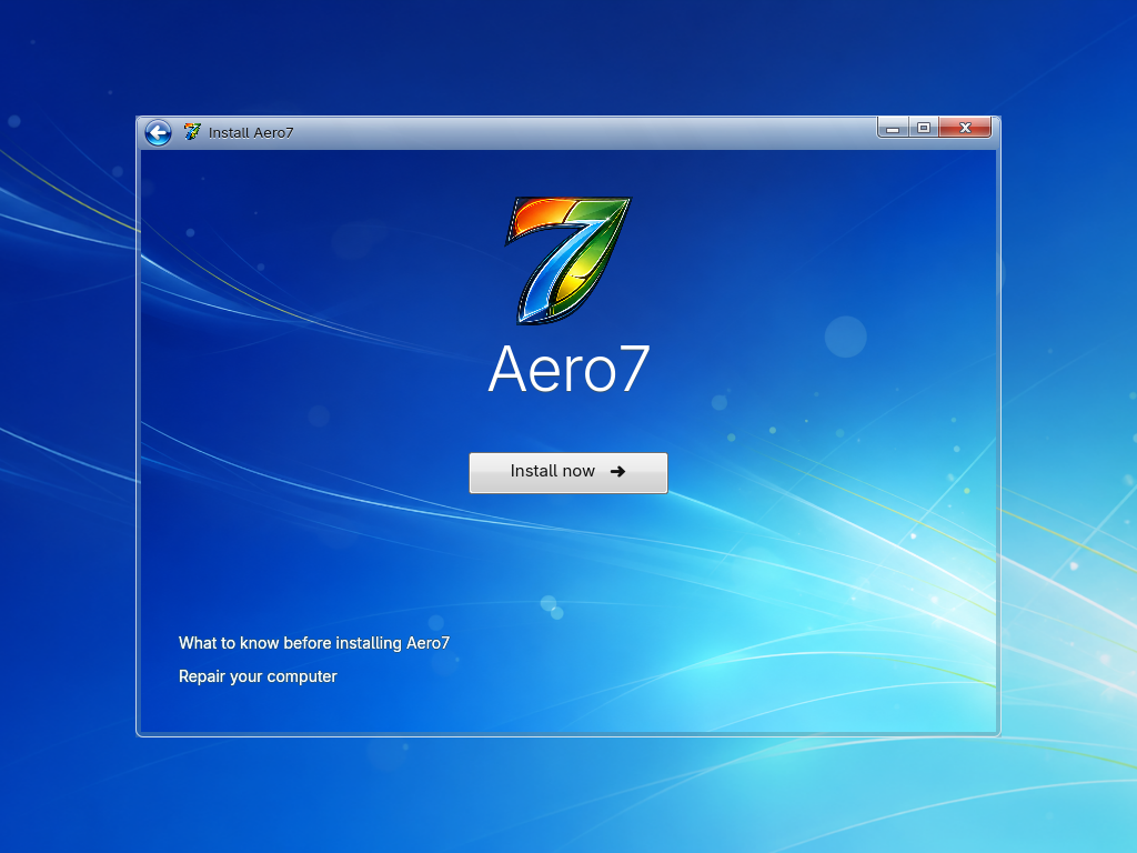 Aero7 Installer screenshot
